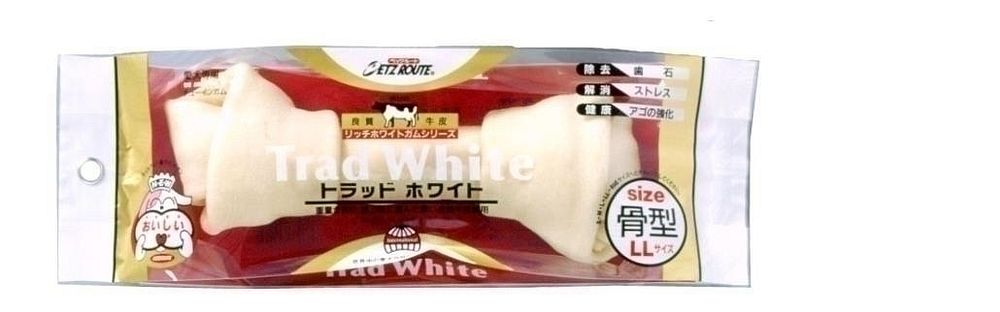 （まとめ買い）ペッツルート トラッドホワイトガム 骨型 LL 犬用 〔×3〕【代引不可】【北海道・沖縄・離島送りとどける不可】