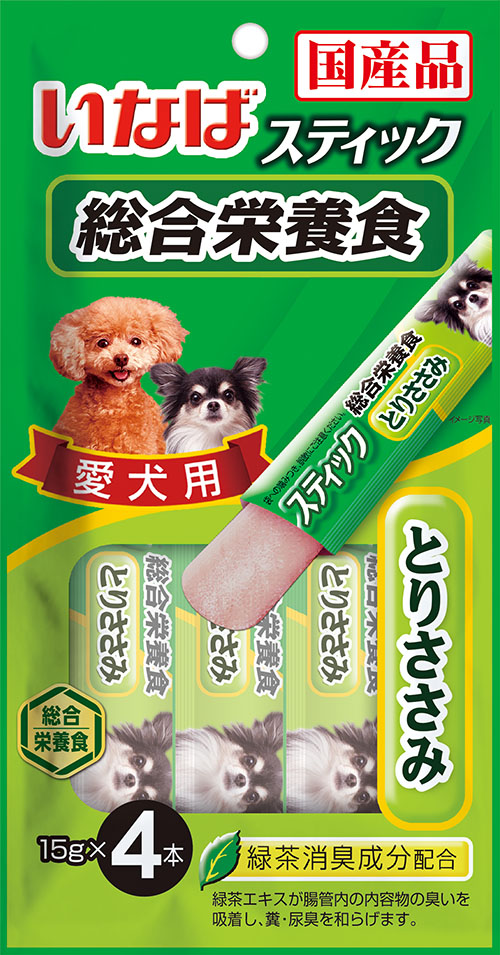 即納】 まとめ買い いなばペットフード スティック 総合栄養食 とりささみ 15g×4本 〔×16〕 toothkind.com.au