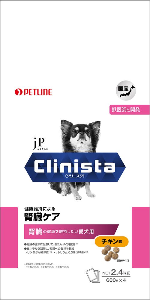 最安値に挑戦 まとめ買い ペットライン ジェーピースタイル Clinista 腎臓ケア 腎臓の健康を維持したい愛犬用 チキン味 2 4kg 犬用フード 4 北海道 沖縄 離島配送不可 国内配送 Www Lexusoman Com