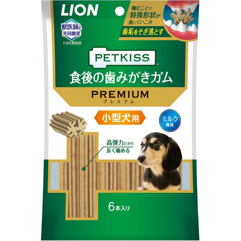 まとめ買い特価 まとめ買い ライオン PETKISS 食後の歯みがきガム プレミアム 小型犬用 6本 犬