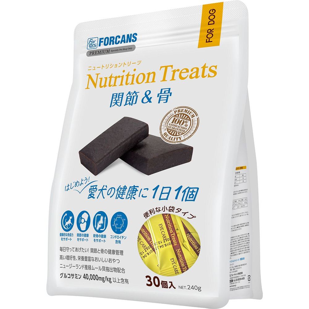 1858円 円高還元 まとめ買い フォーキャンス ニュートリショントリーツ 関節骨 30個入 犬用おやつ 〔×3〕