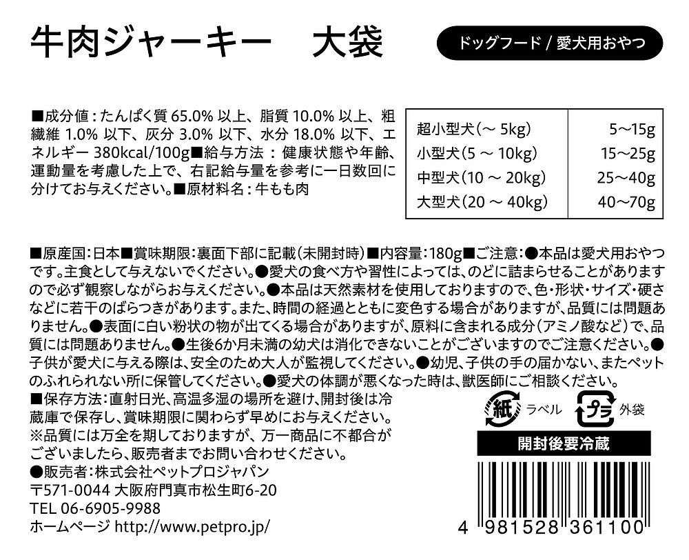 まとめ買い ペットプロ 国産おやつ 無添加牛肉ジャーキー180g 犬用おやつ 3 北海道 沖縄 離島配送不可 Rvcconst Com