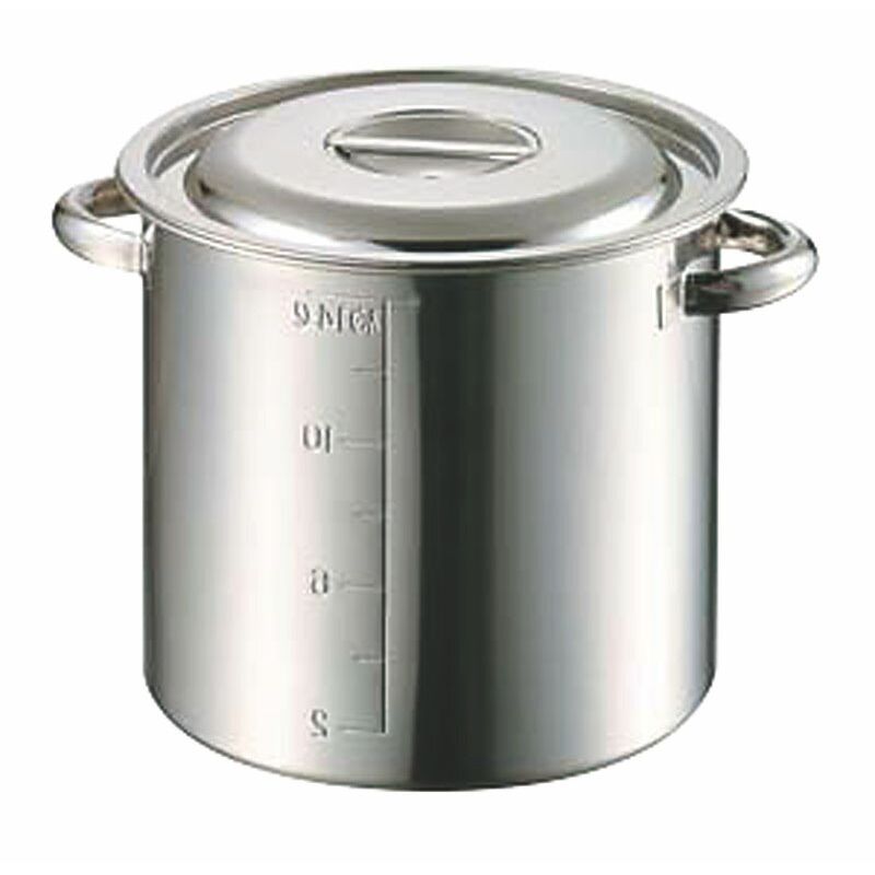 赤川器物製作所 AG 18-8目盛付寸胴鍋 45cm(71.0L) 【北海道・沖縄・離島配送不可】|フジックス