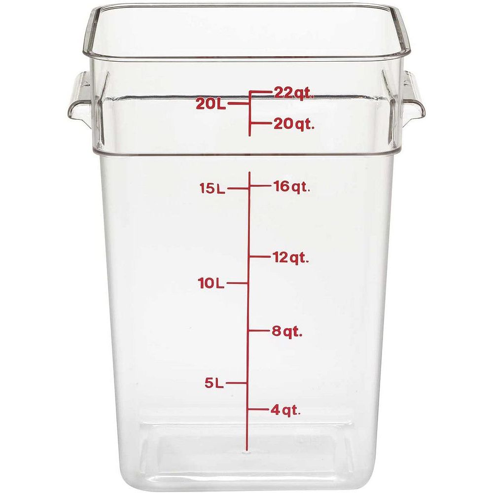 CAMBRO(キャンブロ) 角型フードコンテナークリアー 22SFSCW 20.8L 【北海道・沖縄・離島配送不可】｜フジックス