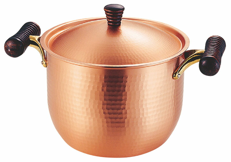 新光金属元素 銅楽 まごころ深型鍋 21糎 MD-0104 【北海道・沖縄・離島送りとどける不可】