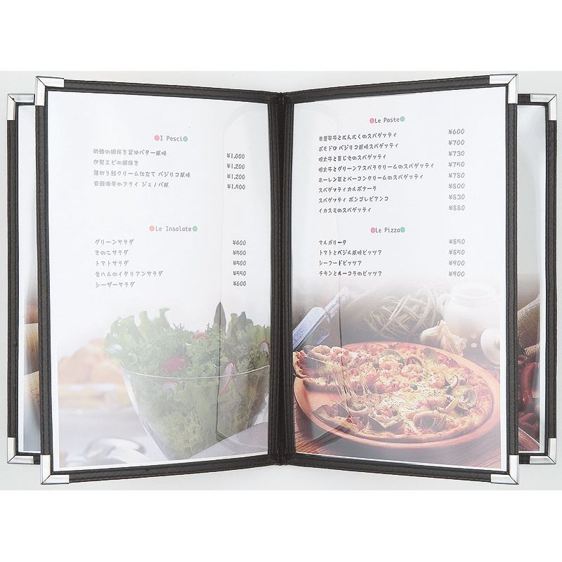 （まとめ買い）シンビ ABW-10.8P せつ然たるアメリカン 献立て表読みもの B5・8ペイジ 黒 〔×3〕 【北海道・沖縄・離島送りとどける不可】