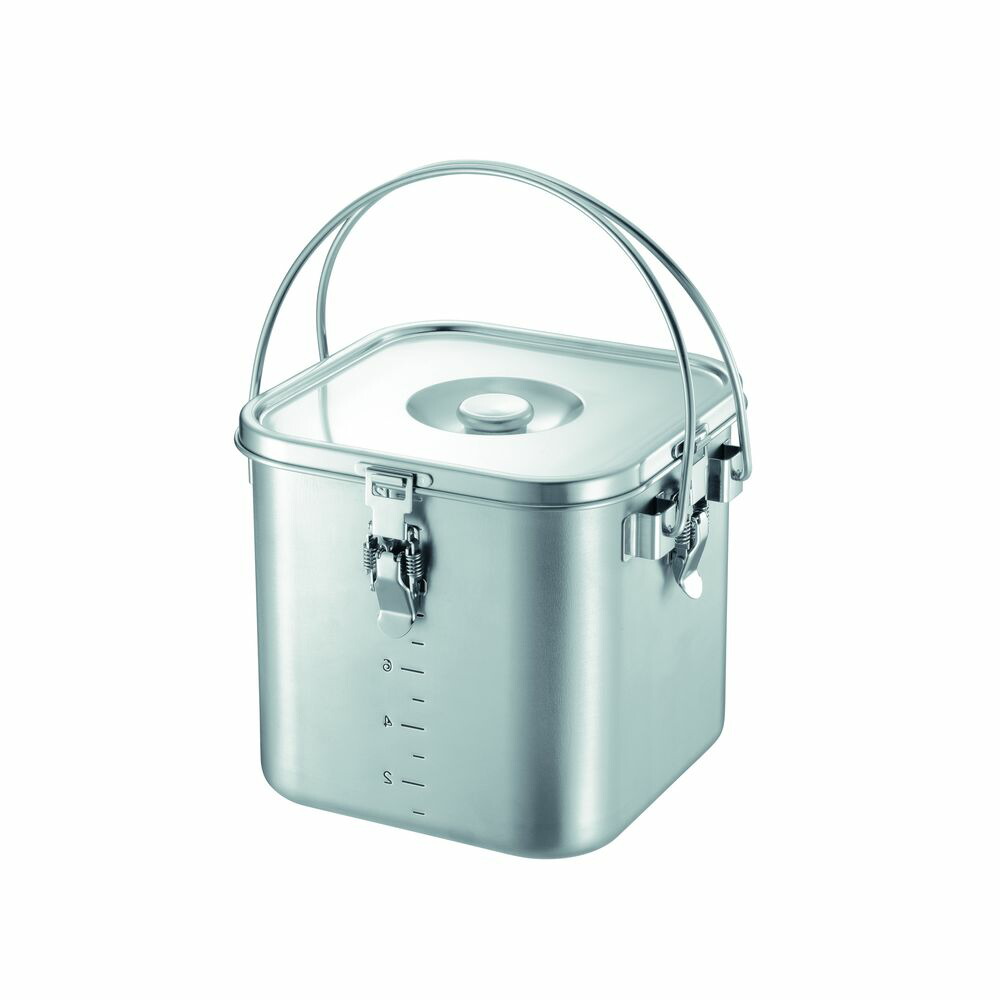 本間製造所 KO 19-0電磁膳立て器相応う角型滋養物供給缶(目盛付) 20珊 7.0L 【北海道・沖縄・離島送りとどける不可】