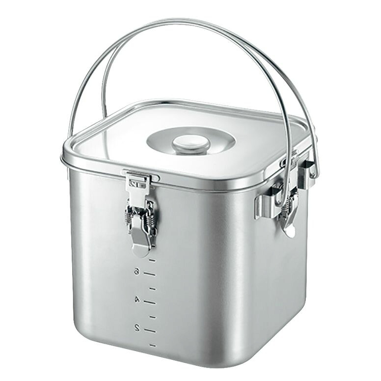 本間製造所 KO 19-0電磁膳立て器相応う角型滋養物供給缶(目盛付) 27糎 17.5L 【北海道・沖縄・離島送りとどける不可】