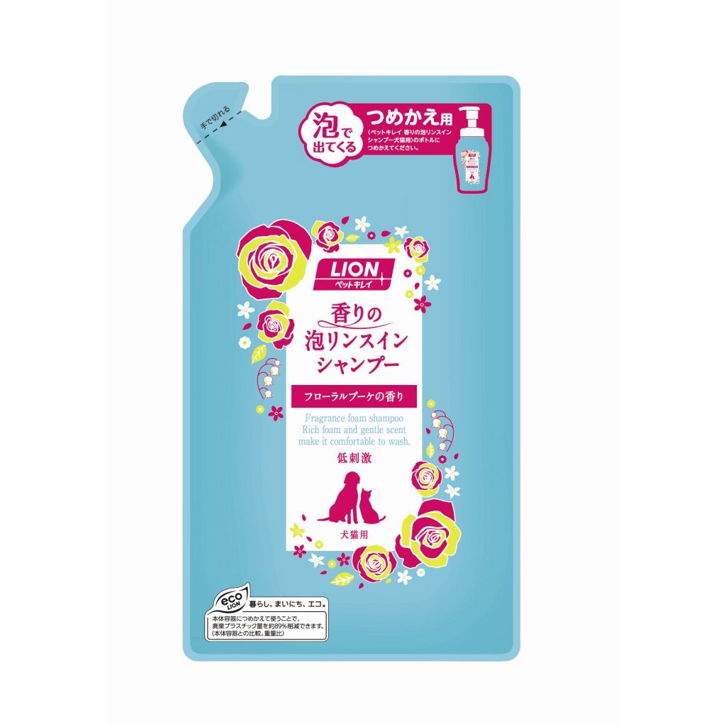 177円 最大60％オフ！ ライオン ペットキレイ 香りの泡リンスインシャンプー 犬猫用 つめかえ 360ml ペット用品