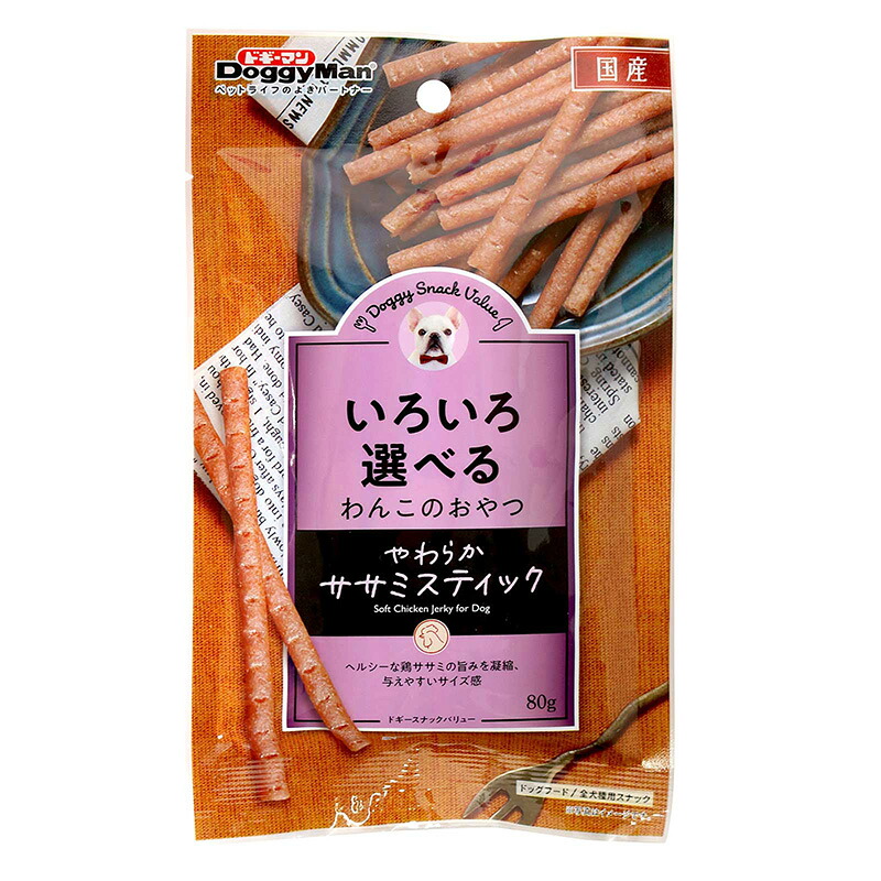 （まとめ買い）ドギーマン ドギースナックバリュー やわらかササミスティック 80g 犬用おやつ 〔×40〕 【北海道・沖縄・離島配送不可】