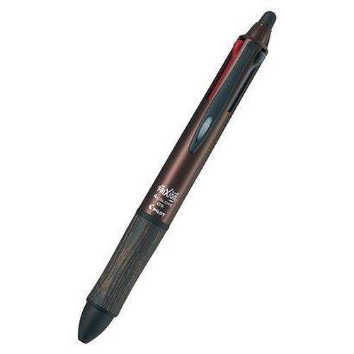 （まとめ買い）飛行士 消せる4色ボールペン フリクションボール4 木材 0.5粍 赤銅色 LKFB-3SEF-BN 〔3本仕掛ける〕 【北海道・沖縄・離島送りとどける不可】