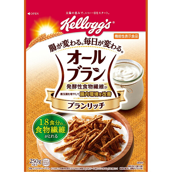 ケロッグ オールブラン ブランリッチ(250g×6個入)×2箱 (計12個)【機能性表示食品】
