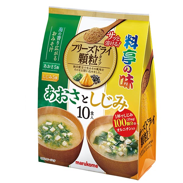 マルコメ お徳用フリーズドライ顆粒あおさとしじみ 10食×12個入り(1