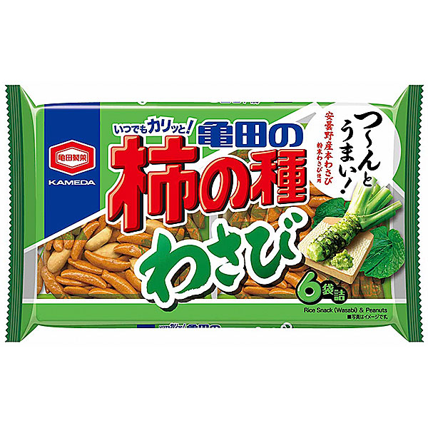 楽天市場】亀田 亀田の柿の種わさび6袋詰 164g×12個入り(1ケース