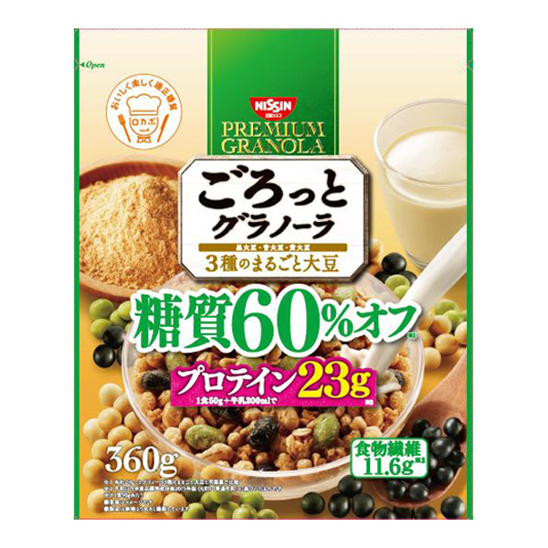 楽天市場 日清シスコ ごろっとグラノーラ3種のまるごと大豆糖質60 オフ 360g 6個入り 1ケース Sb ｔ 富士薬品