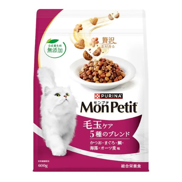 モンプチ バッグ 毛玉ケア 5種のブレンド 600g×8袋入り (1ケース) 4,139円