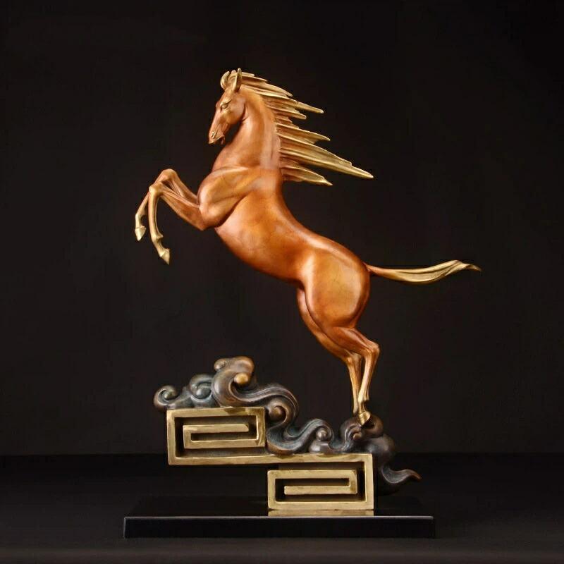 楽天市場】【改運】銅製 馬の置物（古銅色）【送料無料】 : 風水