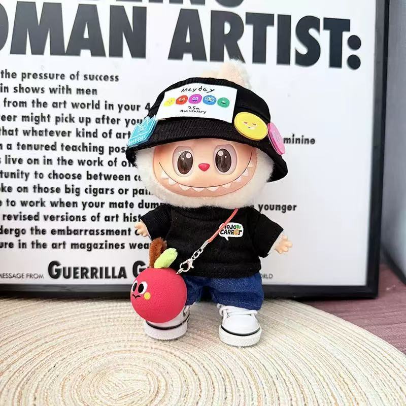 Labubu ぬいぐるみ 17cm プードル風 高級カスタム品】 Labubu ぬいぐるみ 17cm プードル風