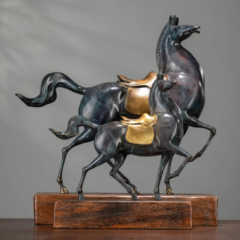 楽天市場】【改運】銅製 馬の置物（古銅色）【送料無料】 : 風水