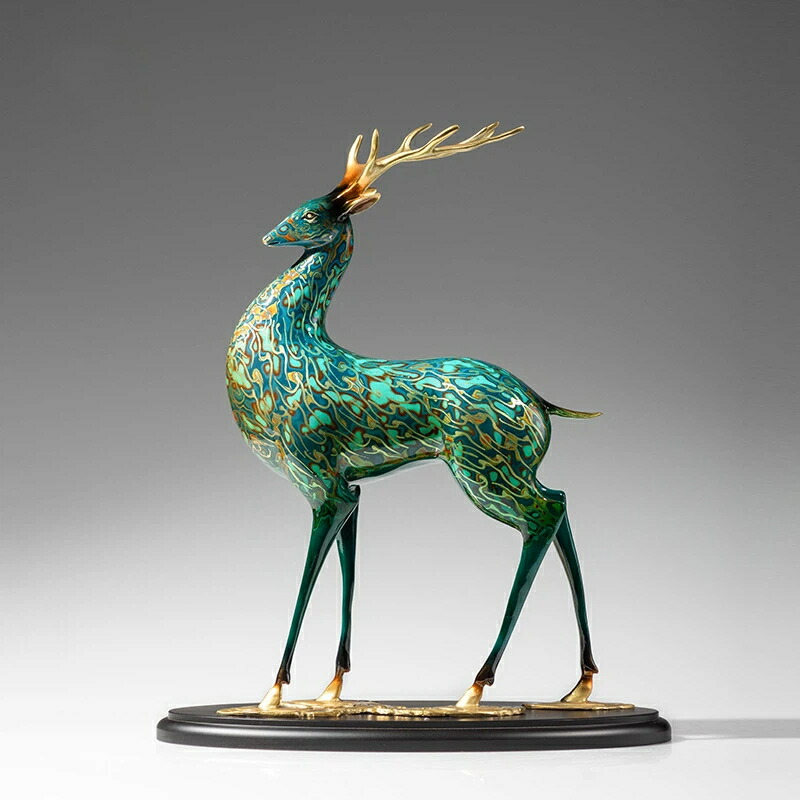 楽天市場】風水銅置物 招福【福禄寿】鹿の置物 : 中国貿易CTC