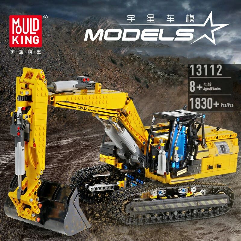 ラジコン レゴ 取り替えっこ品 ショベルカー 模範例 原動機仕掛ける RC MKII エクスカベーター 起重機 リモート 方法 差し上げ物 クリス
