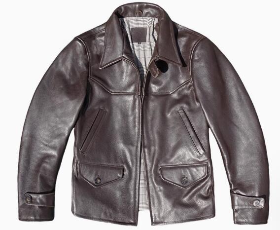 秋冬 新品 1.8粍  レトロ 牛皮 本革 雅びやか メンズライダースジャケット 革ジャン Ｓ～3XL