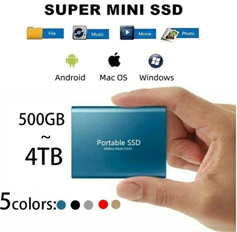 携帯型SSD 500GB 1結核症 2結核症 4結核症 固定ディスク USB3.1 外後ばらい 耐衝撃 強取り替えっこ性 外後ばらい 携帯型固定ディスク 静音 パウダーコンパクト 小