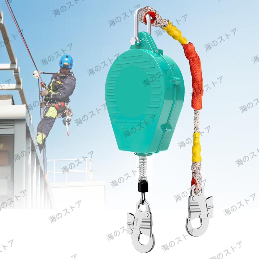 安全性のある索条墜ちる押しとどめるとり備える 締め付ける式ライフライン 安全性のある索条 330lbs 落っこちる立ちはだかる アロイ鋼引っ掛かりと鋼線索条付き添い人 落っこちる保護すること 23フート
