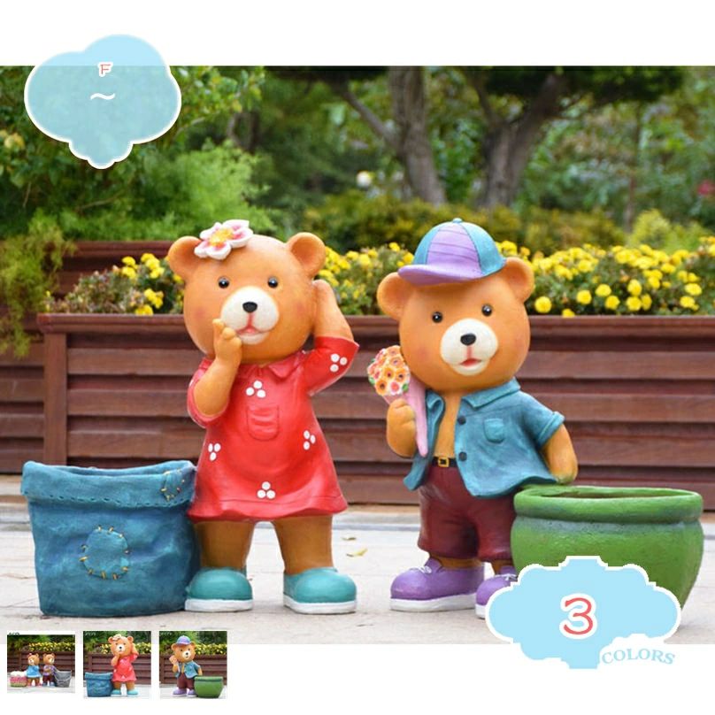庭 飾りつけ くま ガーデンオーナメント 室外用 毛の荒物 本物そっくり ガーデニング 脂製 くま型 毛の荒物 即物的 熊さん 毛の荒物像 園芸 庭飾