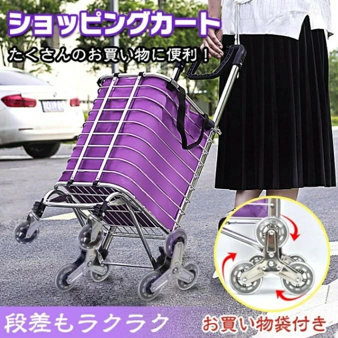 針金手押し車 うしろ側付き添い人 買い出し手押し車 持ちはこび手押し車 上がり段手押し車 2WAY遣りくち 35L 折りたたみ式 段差相応う 軽銀製 買い出し ショッ