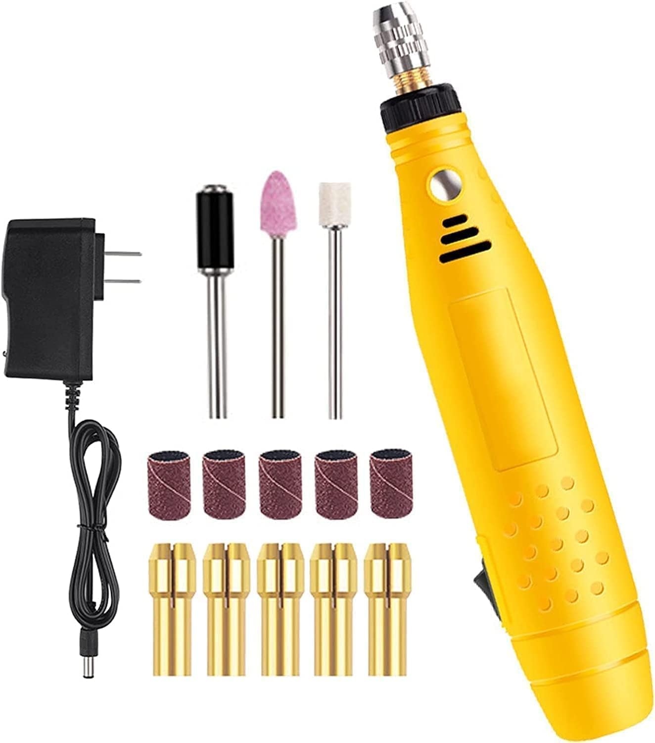 ホビールーター電動リューター 工具 無段階変速 5000-16000RPM高速回転 AC電源 軽量 DIY向け 電動研磨機 彫刻/研磨/錆除去/クリーニング｜ミューズラボ