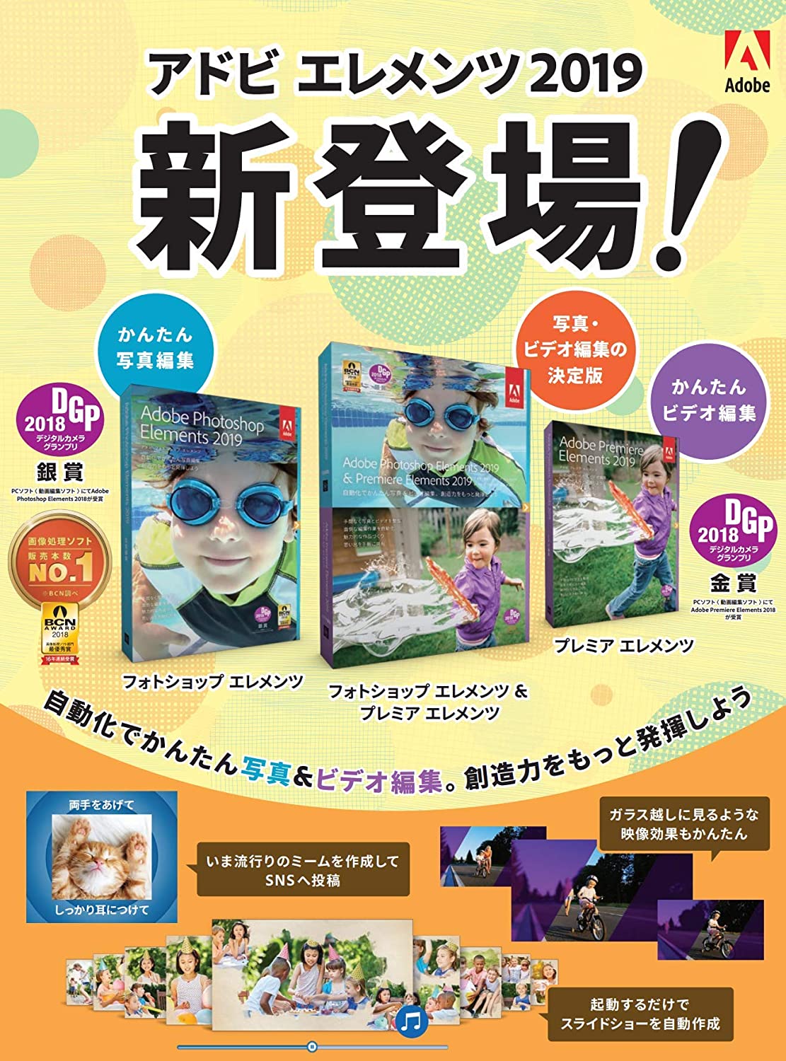 限定価格セール 楽天市場 Photoshop Elements 19 日本語版 通常版 Windows Mac対応 Sns 福bookストア 楽天市場店 全ての Fedrave Pt