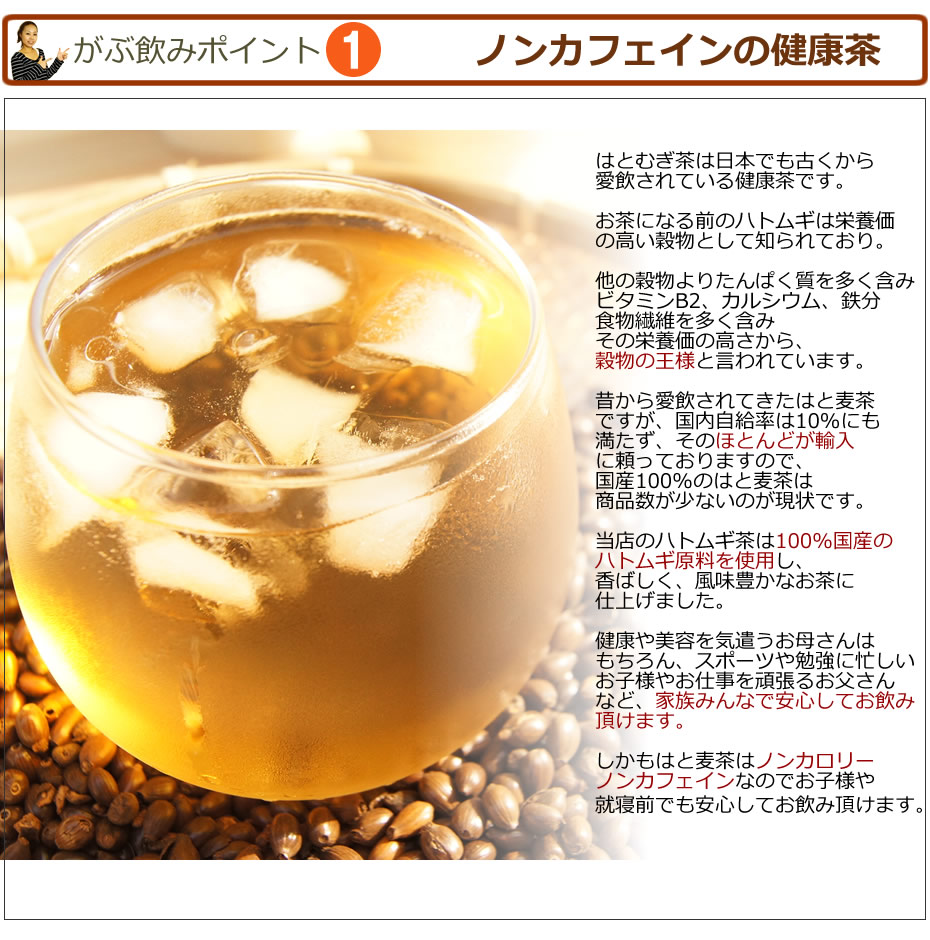 楽天市場 発送日有り メガ盛り総量270g はと麦茶 ハトムギ茶 国産はと麦茶100 ふくちゃのがぶ飲みはとむぎ茶ティーバッグ45包 ハト麦健康茶 美容茶 煮出し鳩麦茶 ノンカフェイン お茶 送料無料 250項目農薬 放射能検査済み 在宅 健康茶通販 ふくちゃ