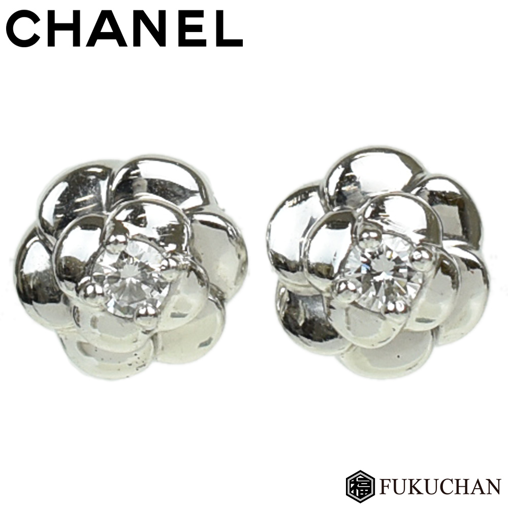 楽天市場 Chanel シャネル 1pダイヤ カメリアピアス ホワイトゴールド K18 ダイヤモンド 中古 送料無料 ブランドショップ Fukuchan