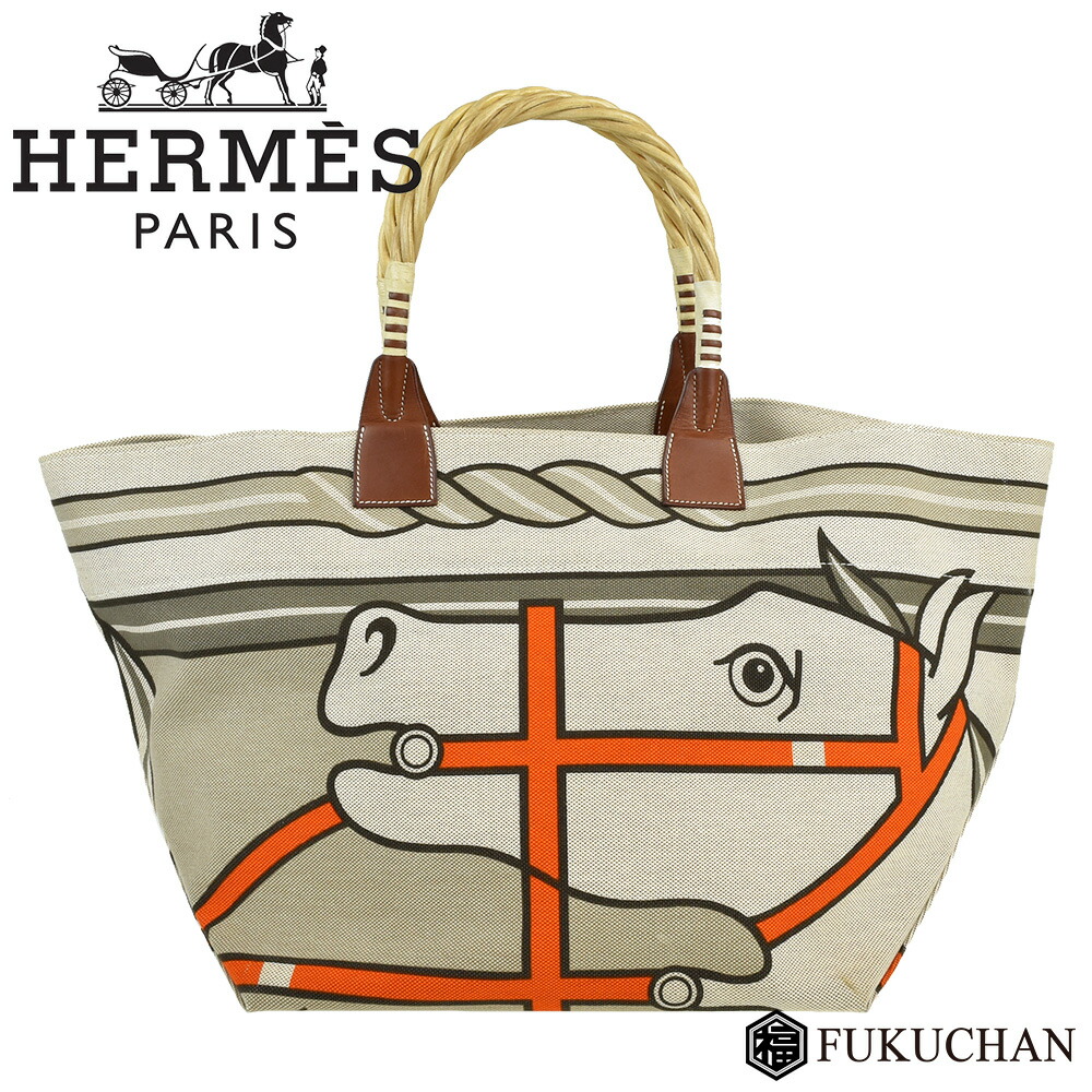超特価sale開催値下げ スティープル フェンディ ラージ トートバッグ スティープル トートバッグ Fukuchan Hermes エルメス エルメスらしいホース柄がポイントラージサイズのキャンバスバッグ トワルアッシュ ストロー レザー グリ ベージュ フォーヴ O