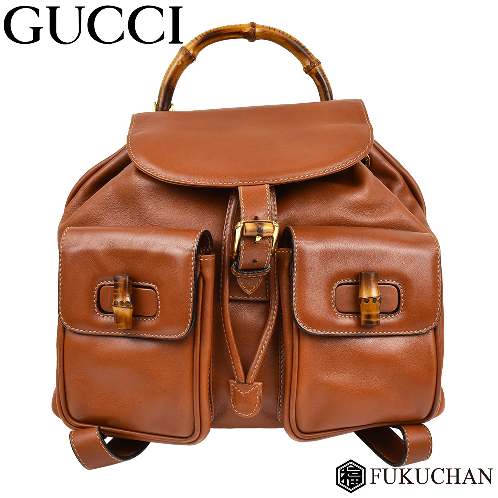 Gucci - 【良品／リペア】GUCCI（グッチ）バンブー 本革レザー 2way