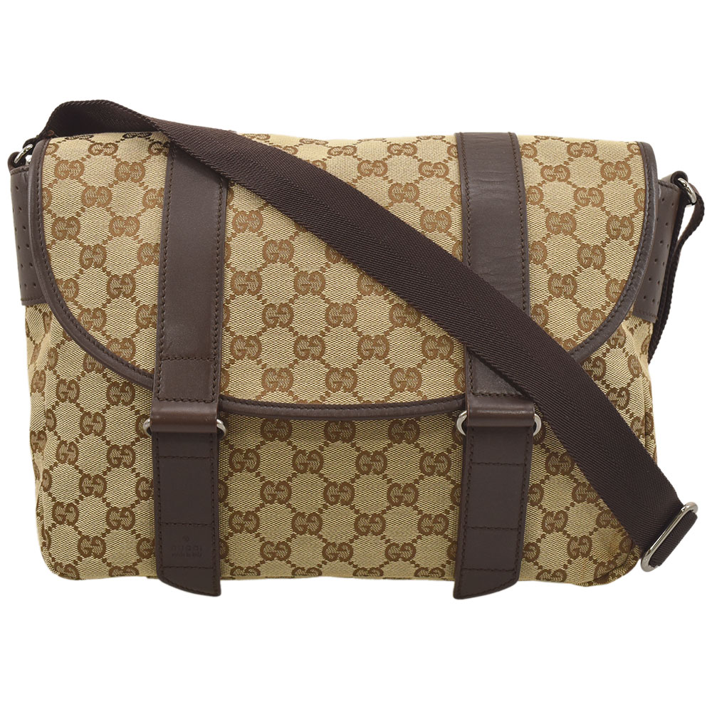 gucci gg canvas messenger bag shoulder crossbody