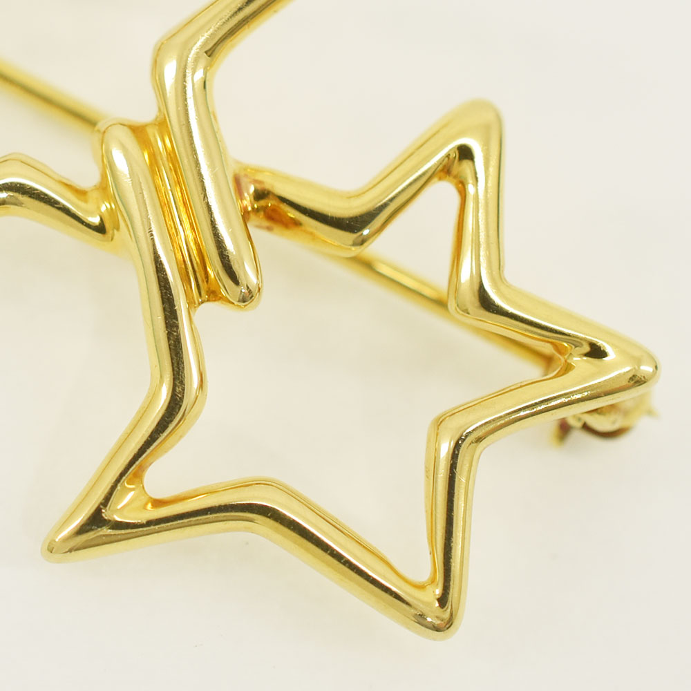 Tiffany K18YG スターフィッシュ ブローチ美品 超美品