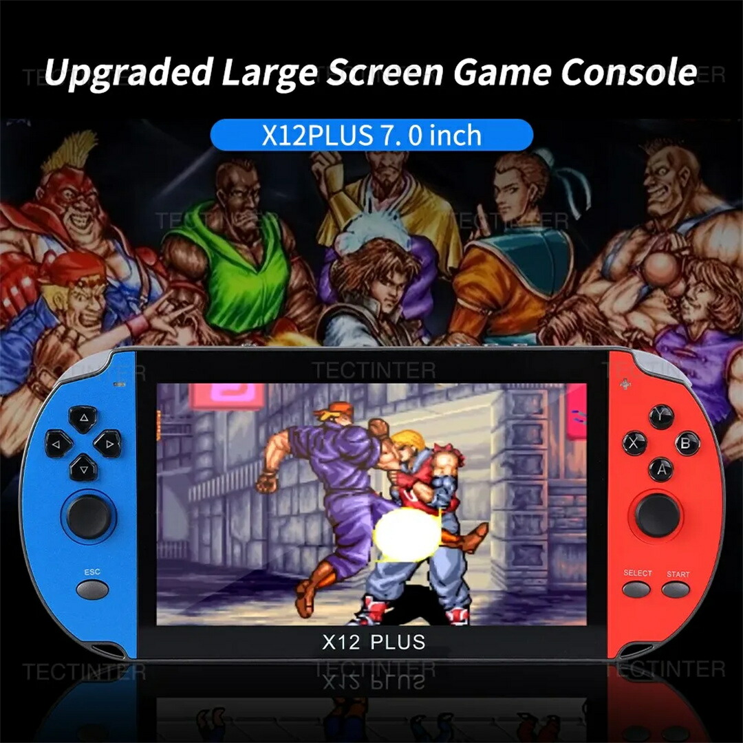 Plus  7in手持ちビデオゲームコンソール16GB PSP FC GBA NES 内蔵10000競り合い機競り合い機