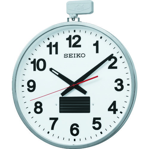 ＳＥＩＫＯ ソーラー屋外用大型電磁波掛け時計 ５２７×４５０×７８ 金属元素枠  空想科学小説211S 364-2011
