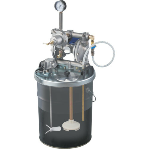 アネスト岩田 エア湖受け答えペンキ塗り機 中形ダイヤフラムペイントポンプ ２０Ｌペール缶用貯蔵タンクマウント式  DPS-902E 451-7041