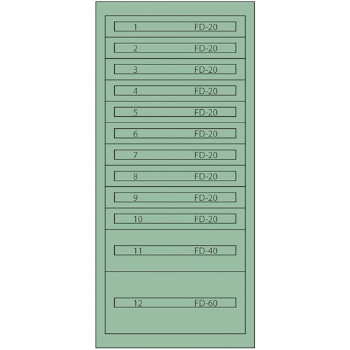 Ｖｉｄｍａｒ ファインキャビネットＦＣ－３００Ｏ（ペンキ塗り色：緑であること）  FC-300O 136-7275