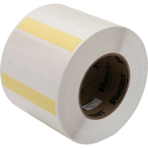ＰＡＮＤＵＩＴ 熱転写印刷人用回転させる付け紙 黄 印字部２５．４粍Ｘ１９．１粍 付け紙数２５００枚  R100X225V8T 836-7480