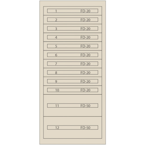 Ｖｉｄｍａｒ ファインキャビネットＦＣ－３００Ｐ－ＩＶ（ペンキ塗り色：象牙色）  FC-300P-IV 167-2509