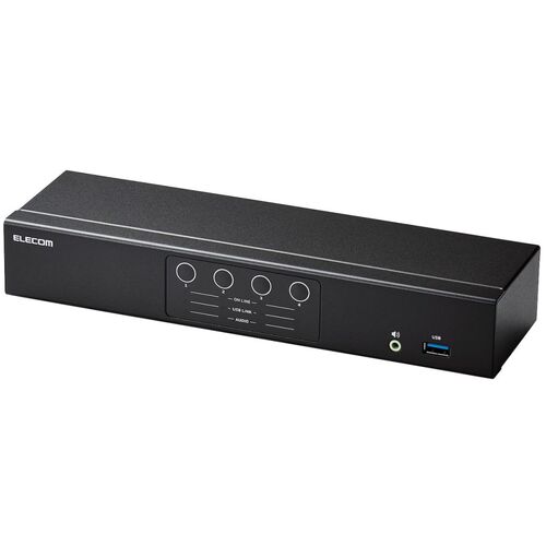 ＥＬＥＣＯＭ マイコンうつり変わり器（ＫＶＭ） ＨＤＭＩ ４界面  KVM-NHUS4 654-4730