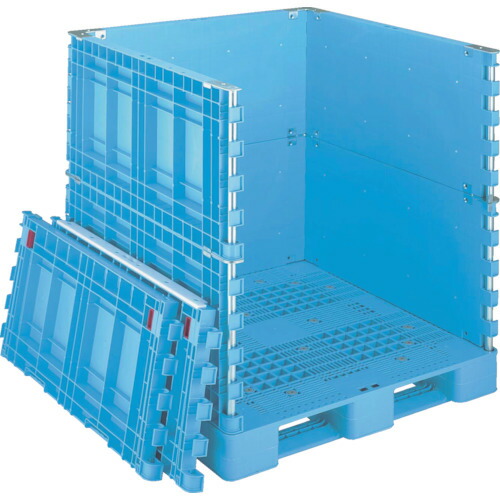 ＲＩＳＵ 脂製 ３７８７６３ 調色板ボックス席ＢＪＢ－Ｓ・１１１１Ｘ１１５上下一面扉１１青碧  BJB-S 1111X115-UDS11 458-0893