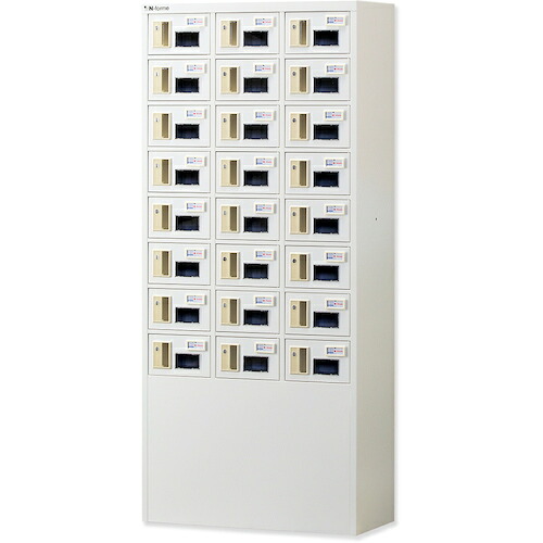 仁張 目ぼしい品ロッカー（３列８段）窓付円柱錠  NKBS-0308W 360-5954
