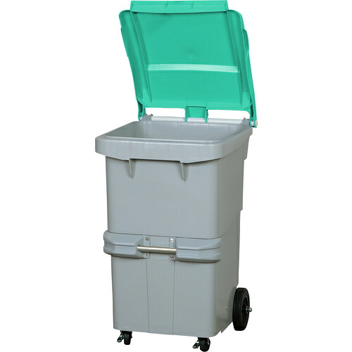 サンコー 紙くずかご ＳＣＢ２００ ６２００００ ２００Ｌ 薄墨色／緑であること 底部水抜き栓付  62000001GLGRS 391-0991