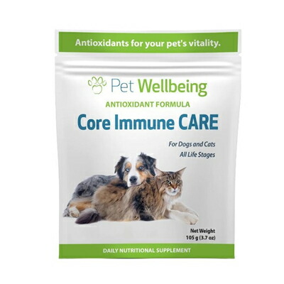 【貨物輸送無料!】 Pet Wellbeing 加えること Core Immune CARE 105g (犬用) お取り寄せ品） 0661822002063 ドッグフード・サプリメント-犬用品