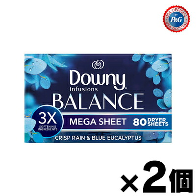 【送料無料!】 ダウニーシート　インフュージョン Balance クリスプレイン＆ブルーユーカリ 80枚×2個　0030772103326*2